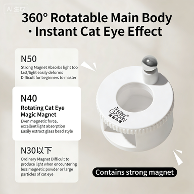 Rotating Cat Eye Magnet | Glass Bead Nail Art Tool – N40 Strong Magnet
