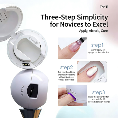 TAYE Cat Eye UV Nail Lamp | 10s Quick Dry | Lens Vibe Technology