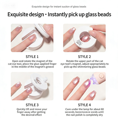 Rotating Cat Eye Magnet | Glass Bead Nail Art Tool – N40 Strong Magnet